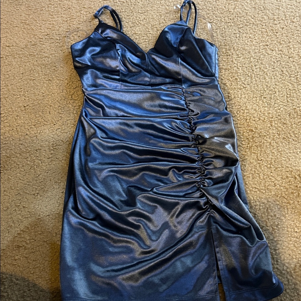Honey and Rosie Shimmering Navy Mini Dress